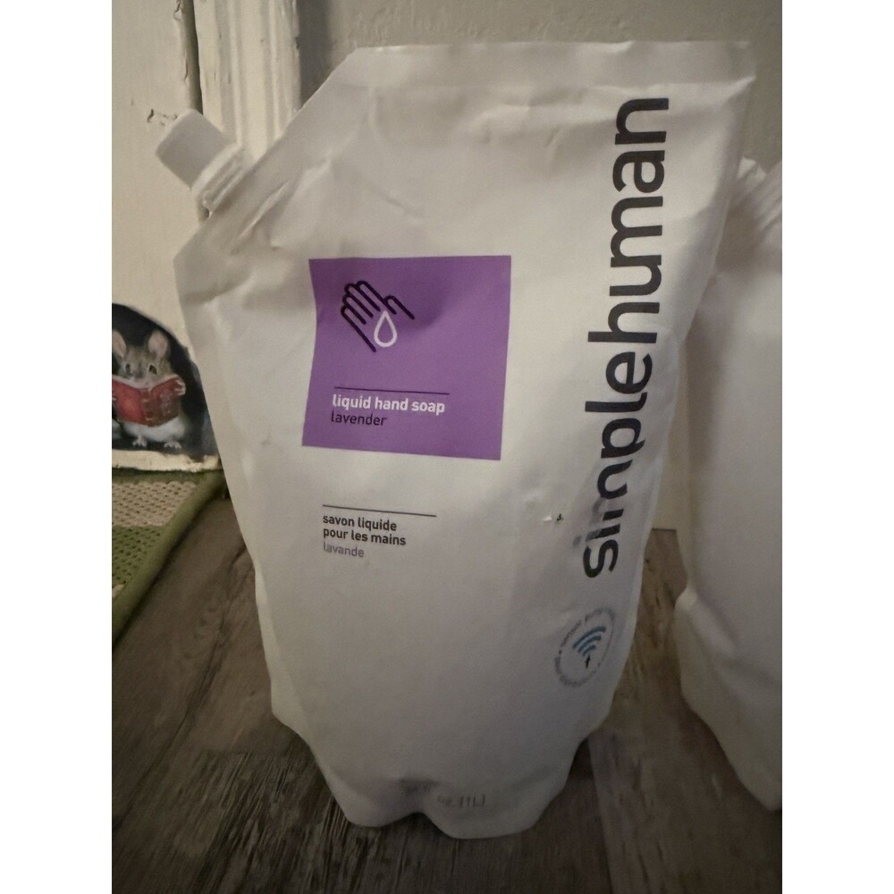 34 Oz LAVENDER Simplehuman Moisturizing Liquid Hand Soap Refill New Lot Of 2